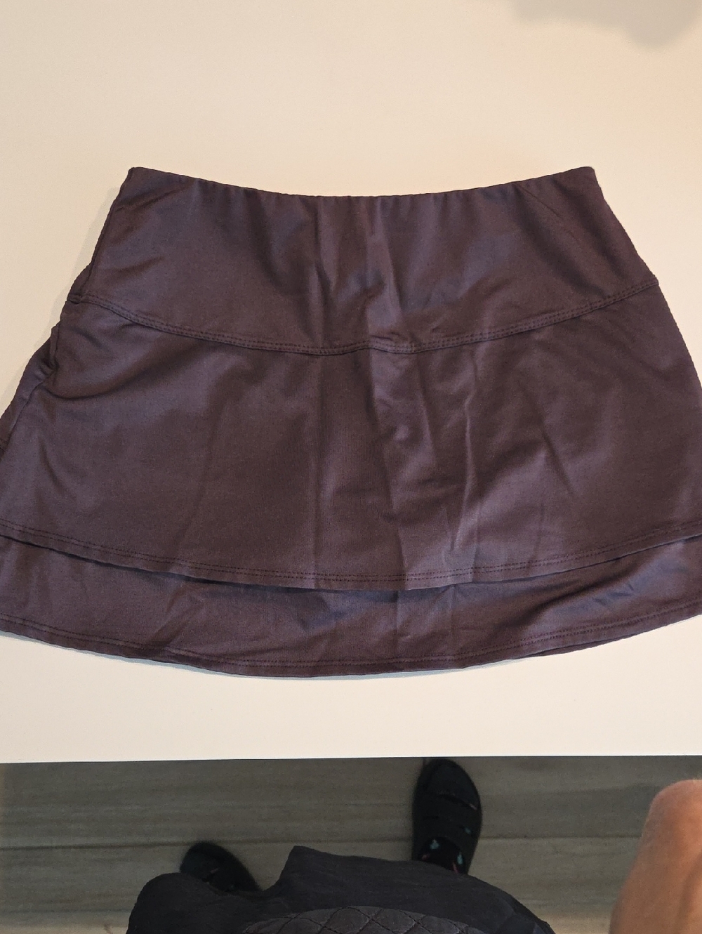 Lucky in Love Tennis Pickleball Skort Skirt in Dark Brown